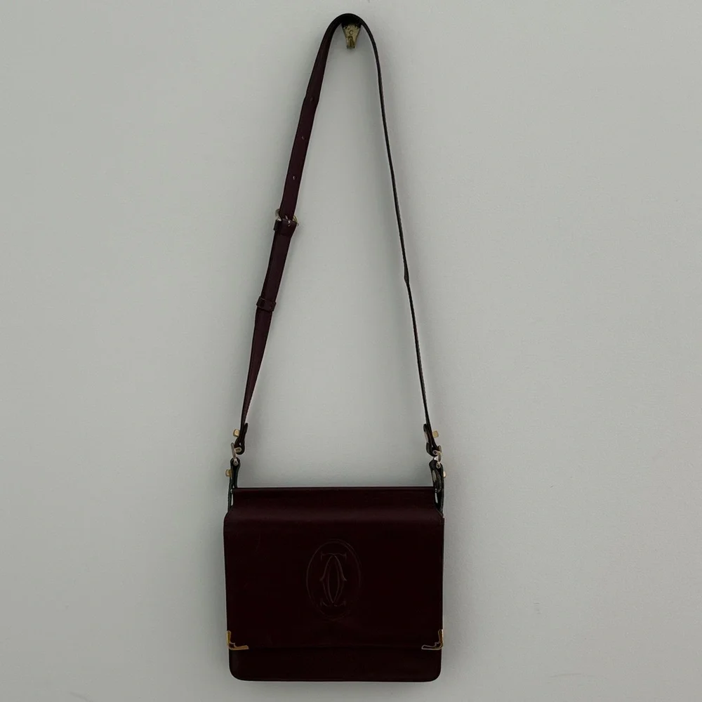 Cartier Deep Burgundy Crossbody Bag - Great shape. True Classic. - Picture 1 of 9